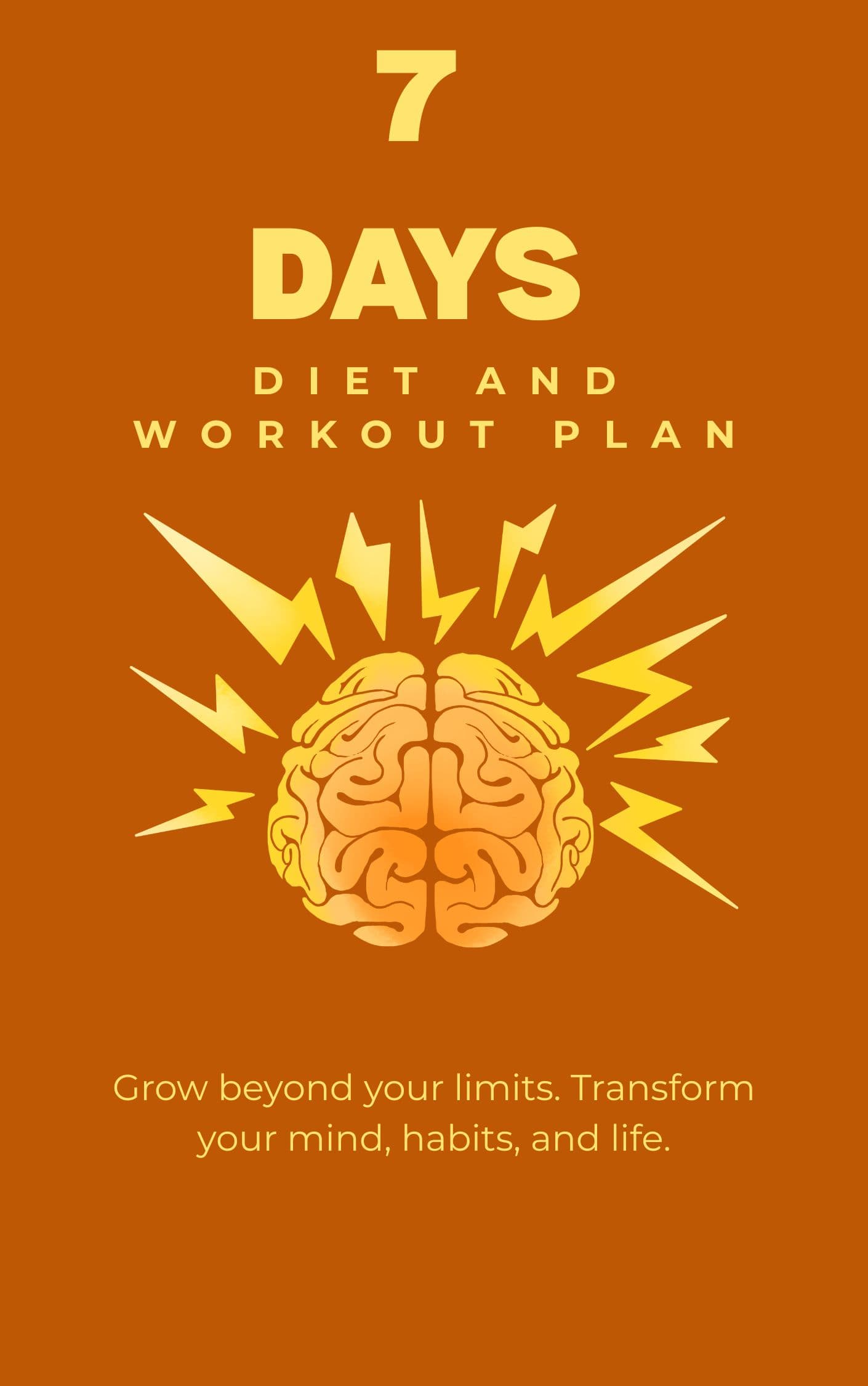 7 days diet and workout plan
