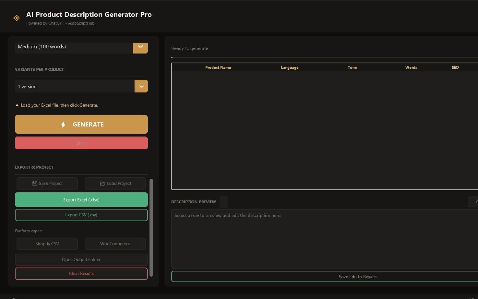AI Product Description Generator — Bulk GPT Tool