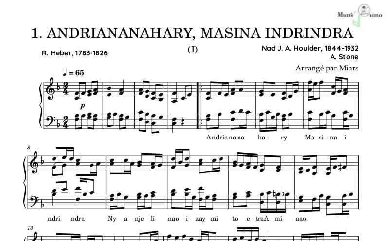 FFPM 1. Andriananahary Masina Indrindra full piece piano