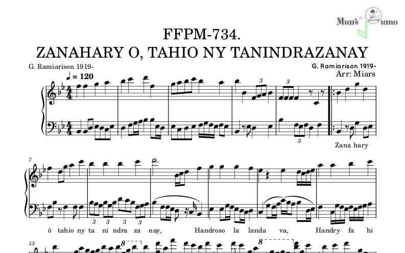 FFPM-734. ZANAHARY O, TAHIO NY TANINDRAZANAY