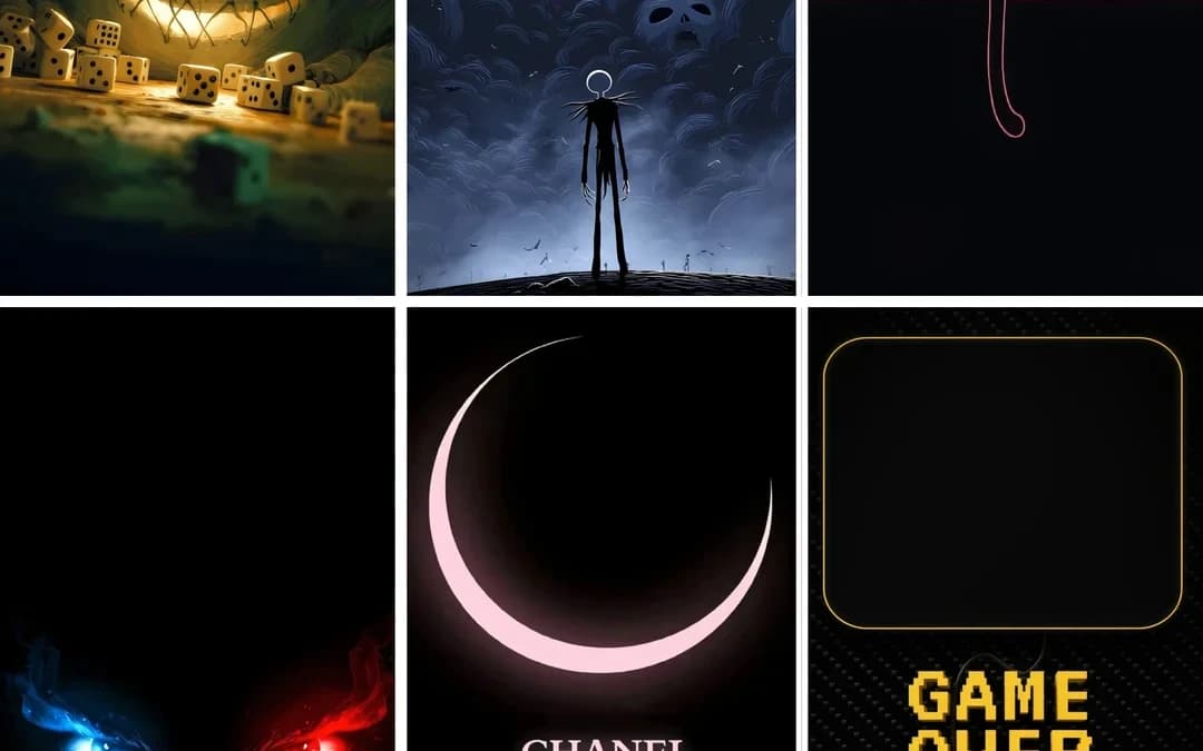 Dark Aesthetic Phone Wallpaper Bundle - 6 Pack