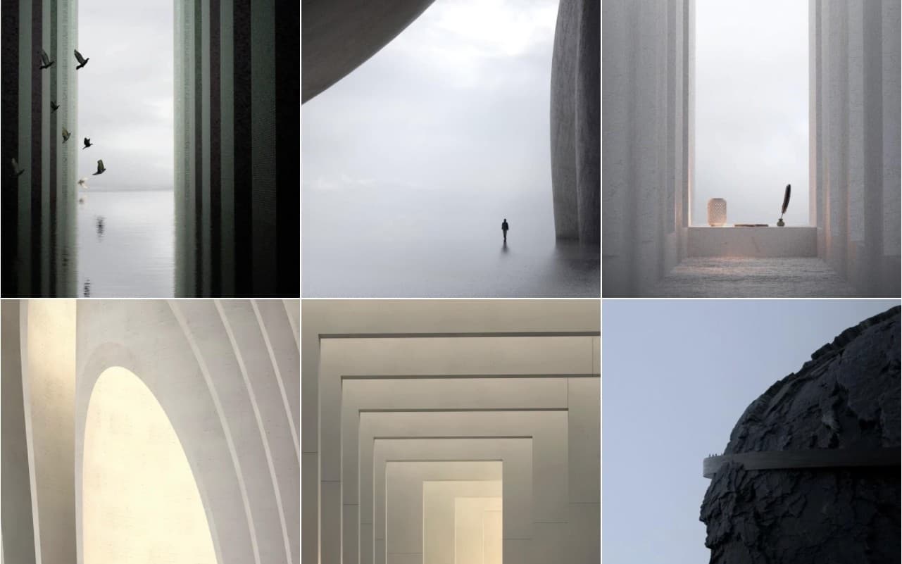 Minimalist Surrealist Architecture Print | Cinematic Wall Art Poster – Full Bundle