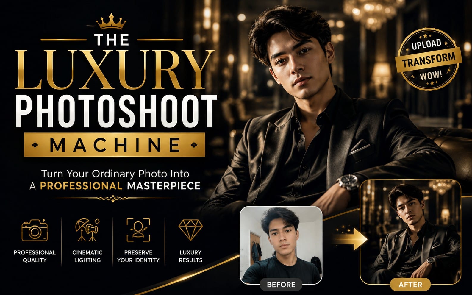 (Free) AI Prompt - The Luxury Photoshoot Machine