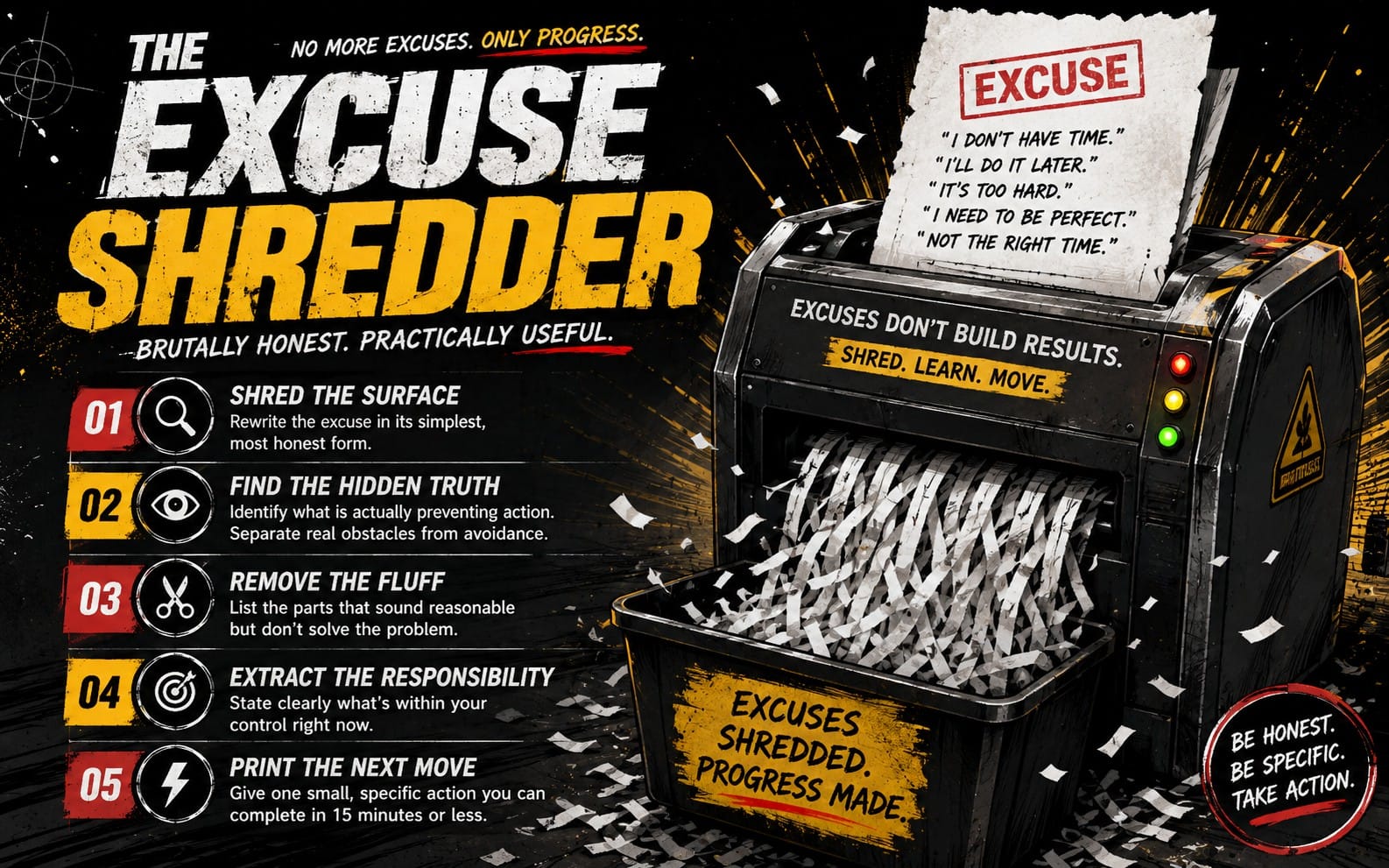 AI Prompt - The Excuse Shredder