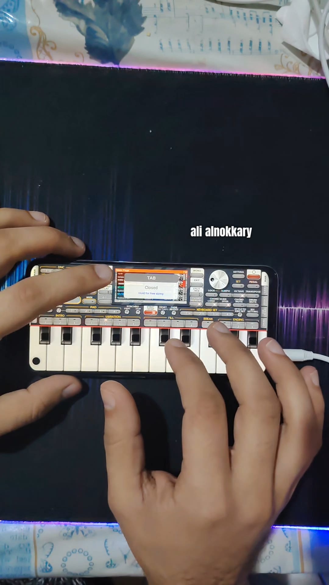 Org mobile instrument and rythm