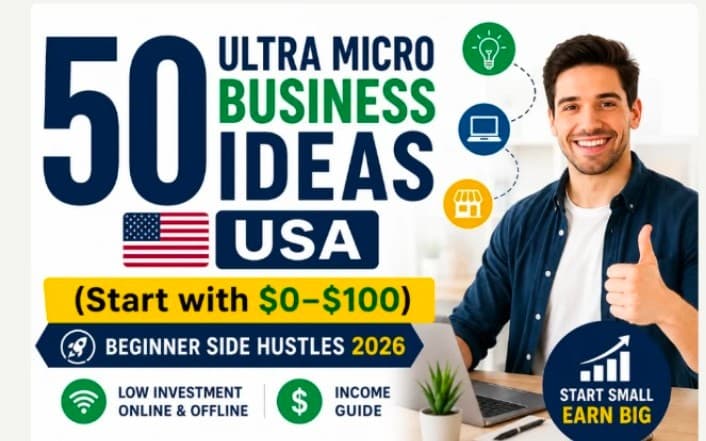 50 Ultra Micro Business Ideas USA (Start with $0–$100)