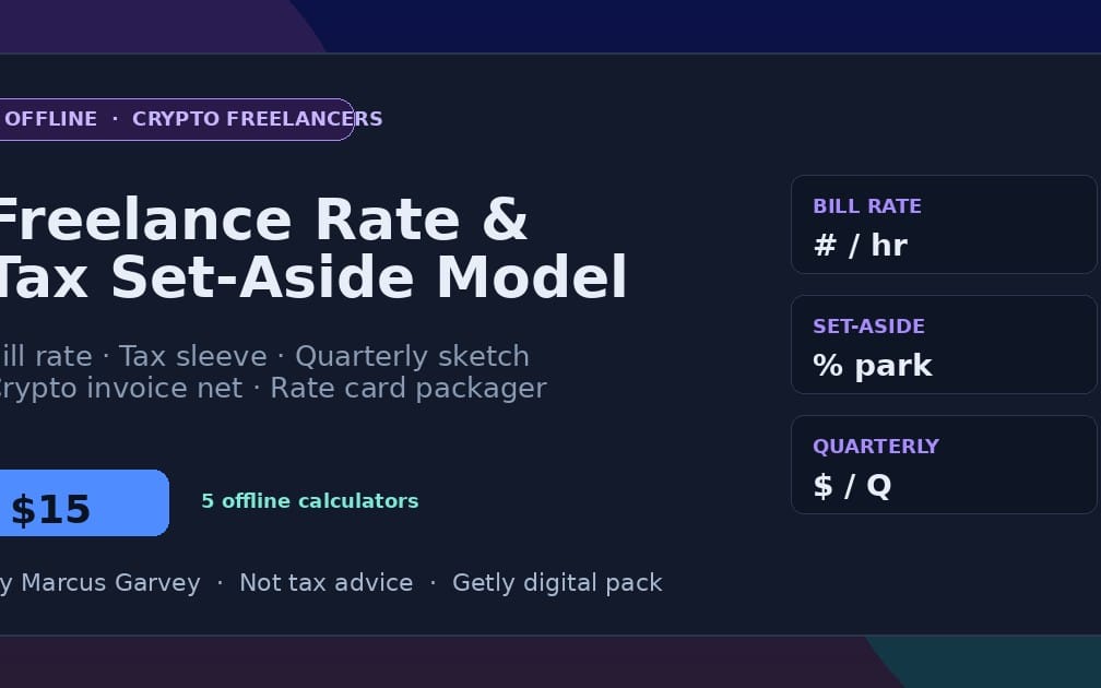 Freelance Rate and Tax Set-Aside Model cover