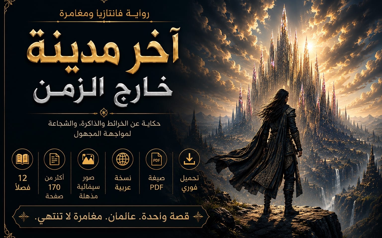 رواية آخر مدينة خارج الزمن – حزمة الرواية المميزة (العربية)