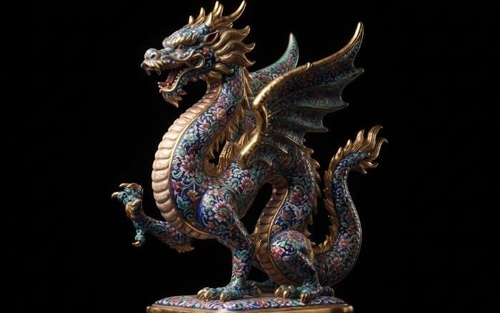 12 Premium Persian Miniature Dragon PNG Bundle | Transparent Background | 3D Embossed Clipart