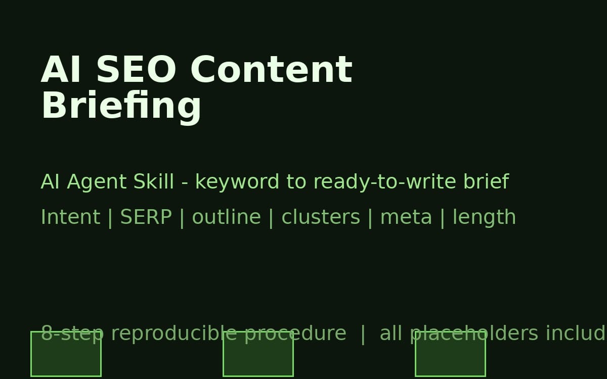 AI SEO Content Briefing - Keyword to Ready-to-Write Brief Generator