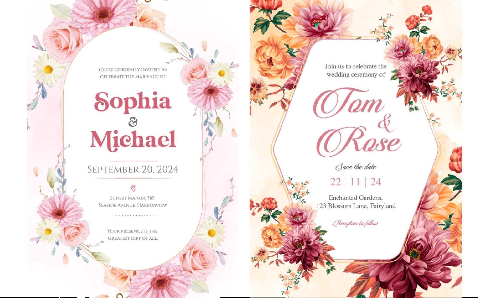 Wedding Invitation Illustrator 3 files