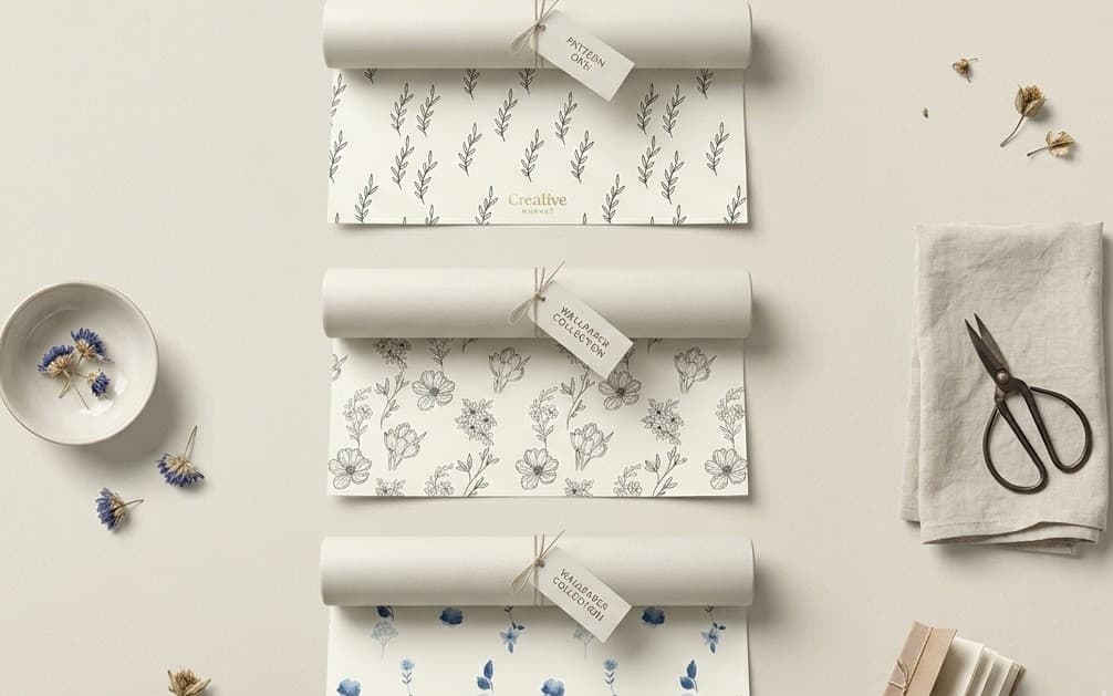 Floral Elegance: Digital Patterns & Wrapping Paper Set