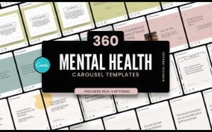 Mental Health & Mindset Carousels for Canva