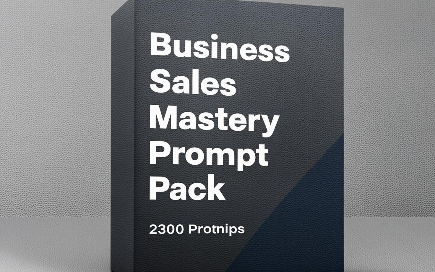 Business Sales Mastery Prompt Pack cover with bold text and 2300 prompts on a dark background