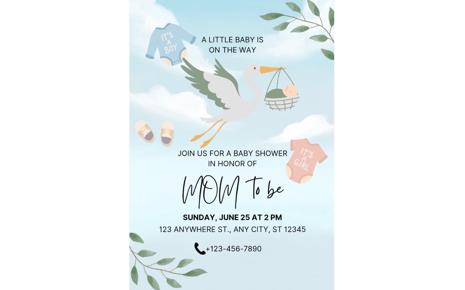 Baby shower invitation