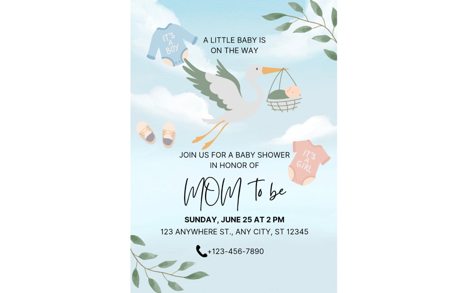 Baby shower invitation