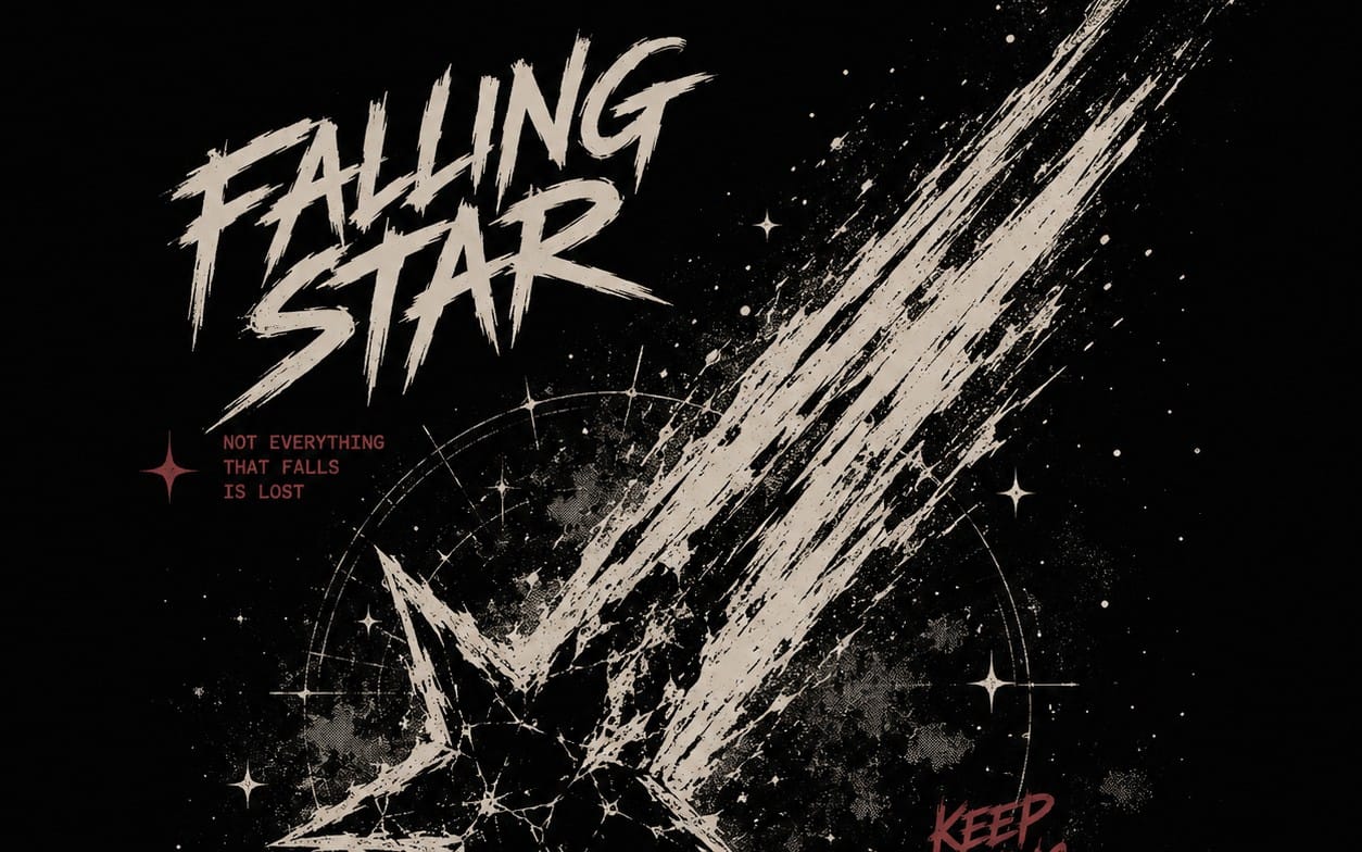 Falling Star — Streetwear T-Shirt Graphic