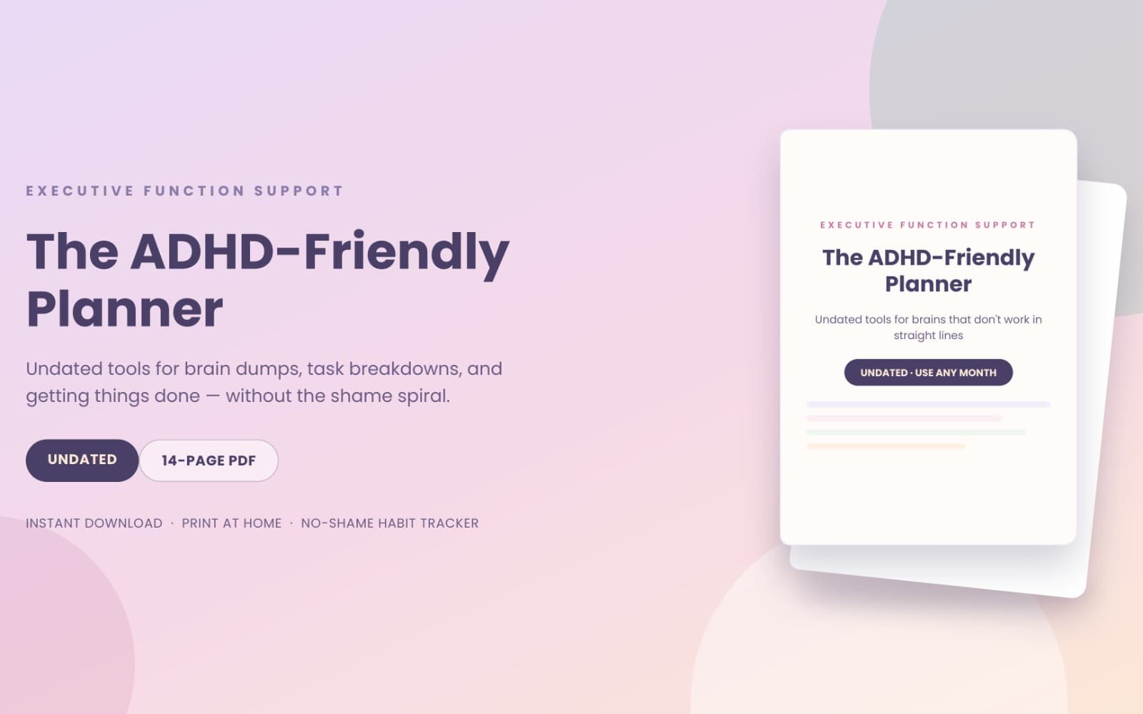 The ADHD-Friendly Planner