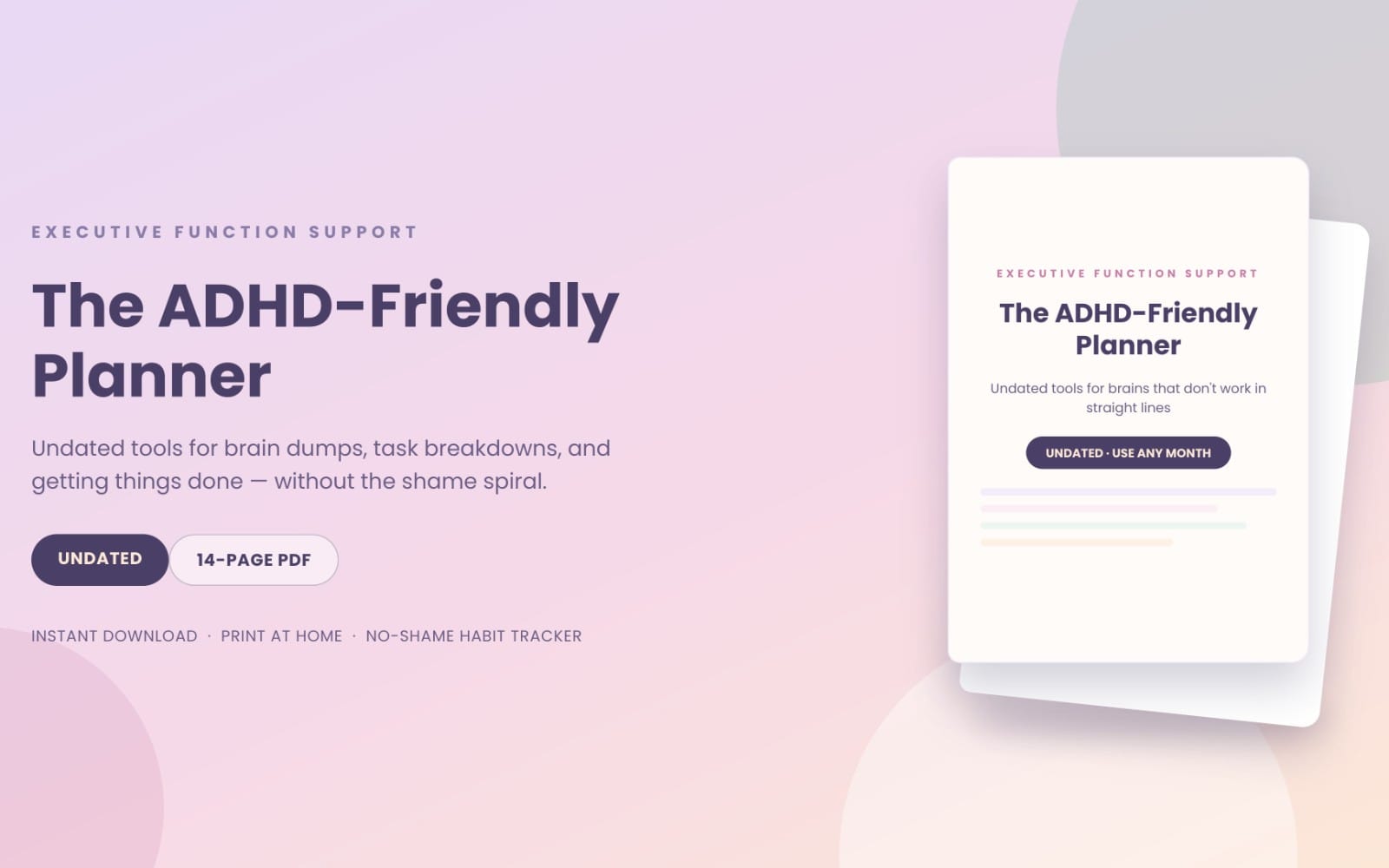 The ADHD-Friendly Planner