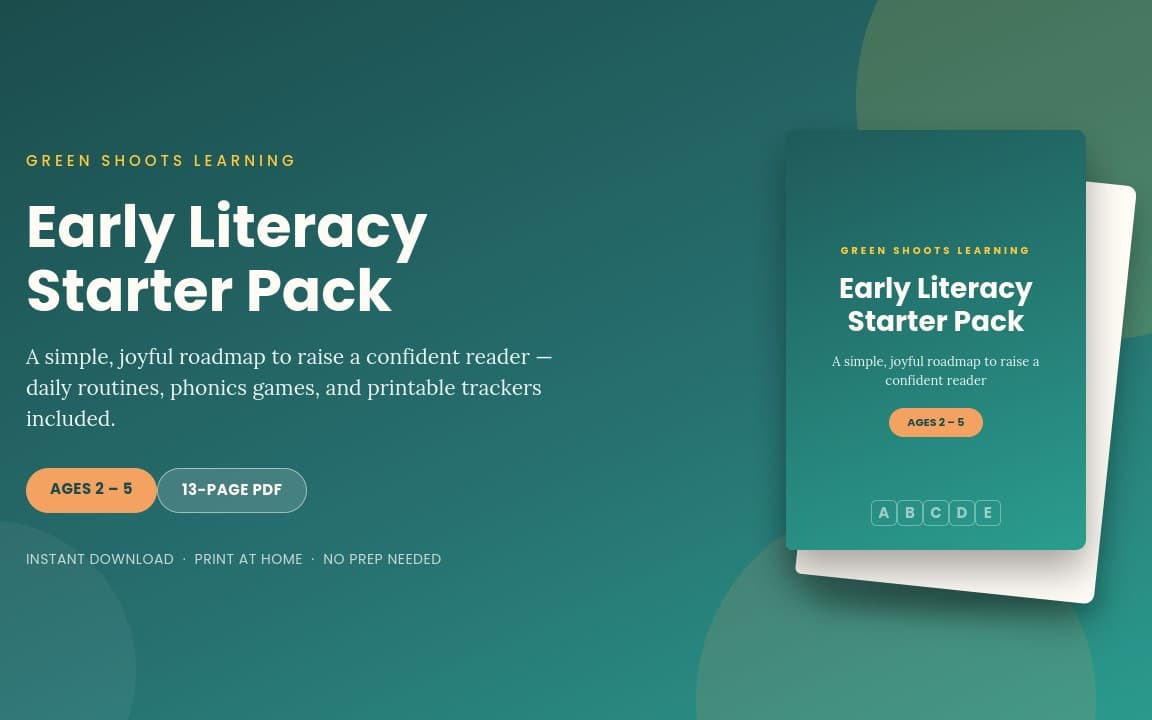 Early Literacy Starter Pack ( Ages 2-5)