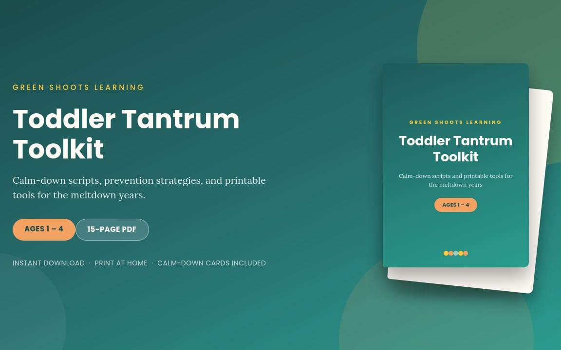 Toddler Tantrum Toolkit