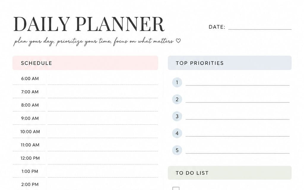 Daily planner