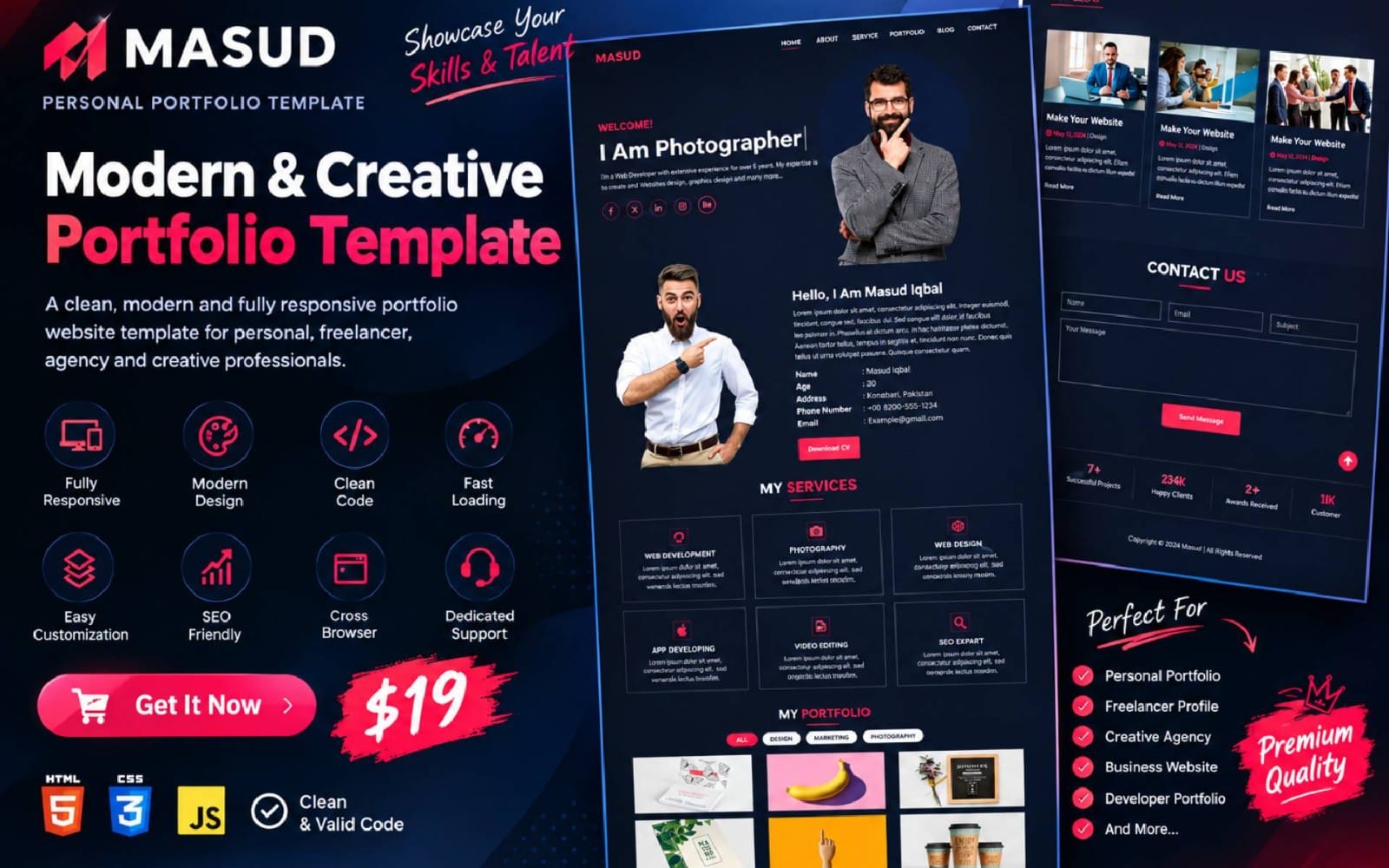 Masud - Minimal Portfolio HTML Template