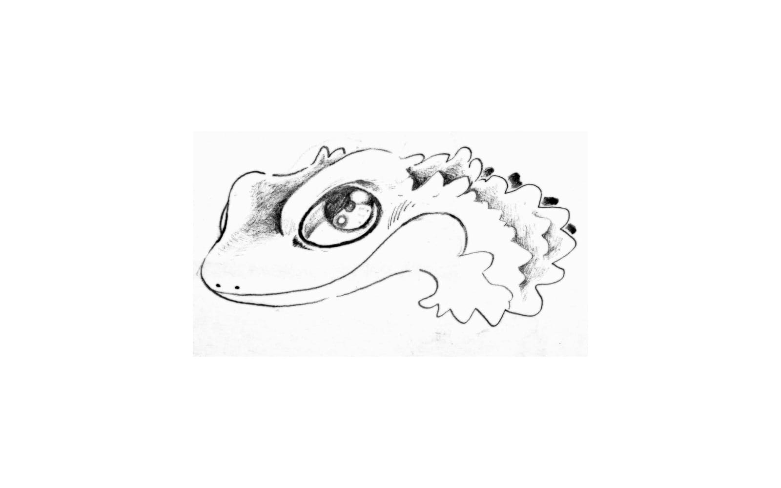 Hand-drawn black and white stylized eye character illustration for a chromatic duality eyes digital collection