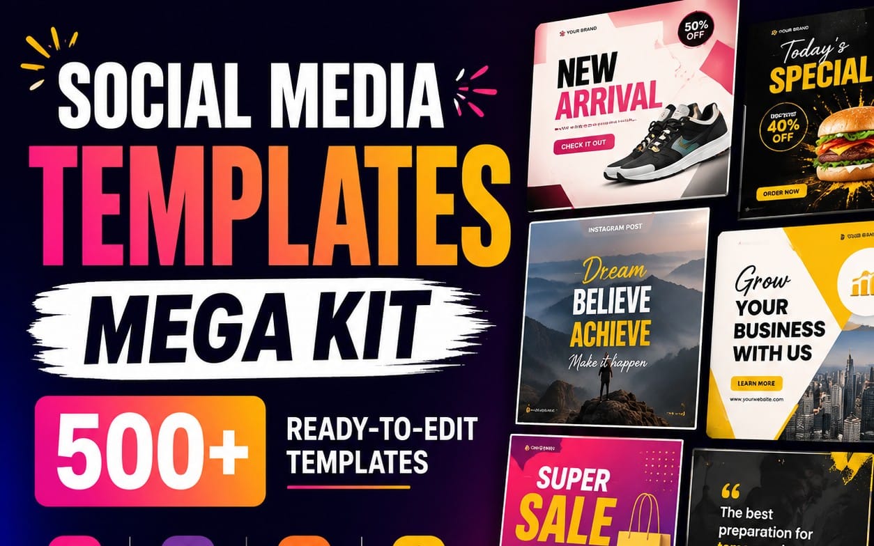 SOCIAL MEDIA TEMPLATES MEGA KIT