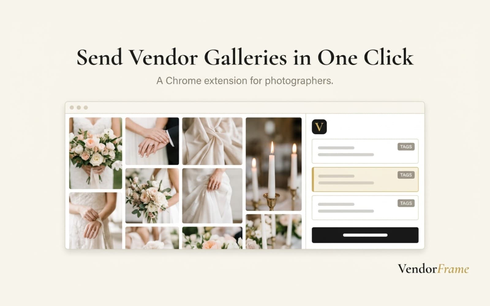 VendorFrame — Vendor Gallery Delivery for Photographers