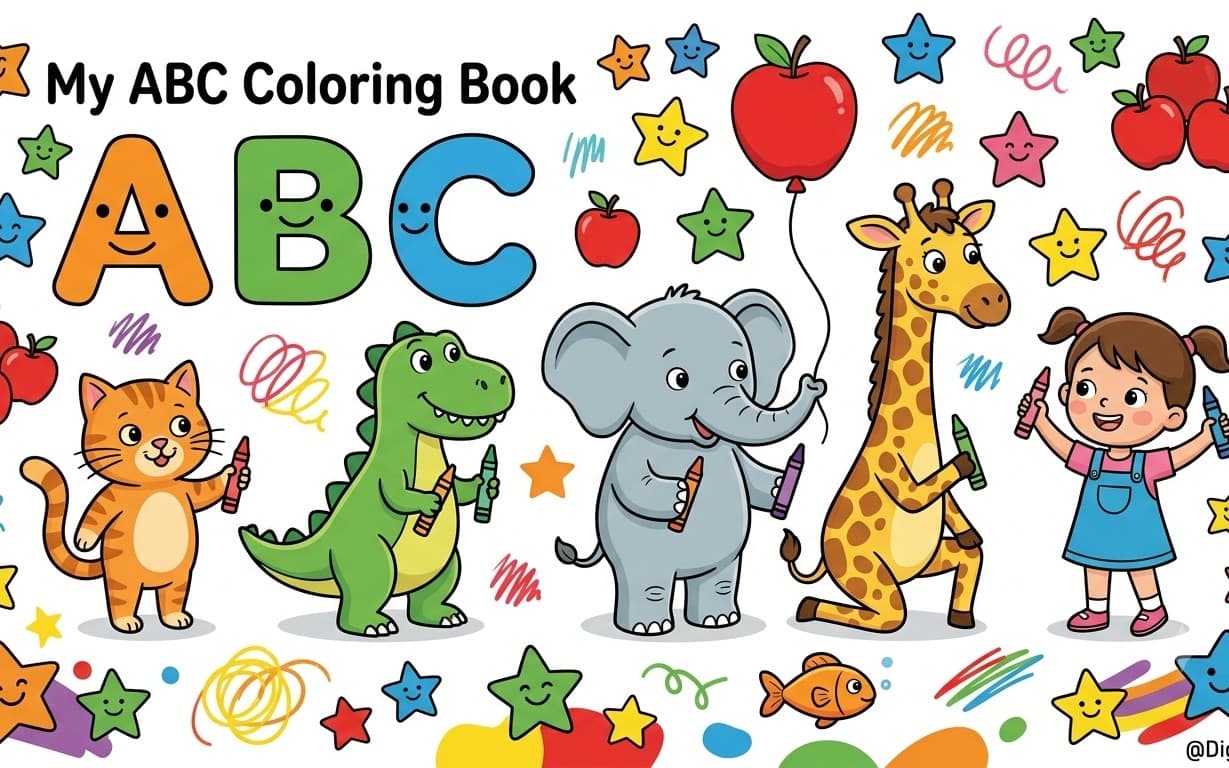 My First Alphabet Coloring Book: A Fun Journey from A to Z