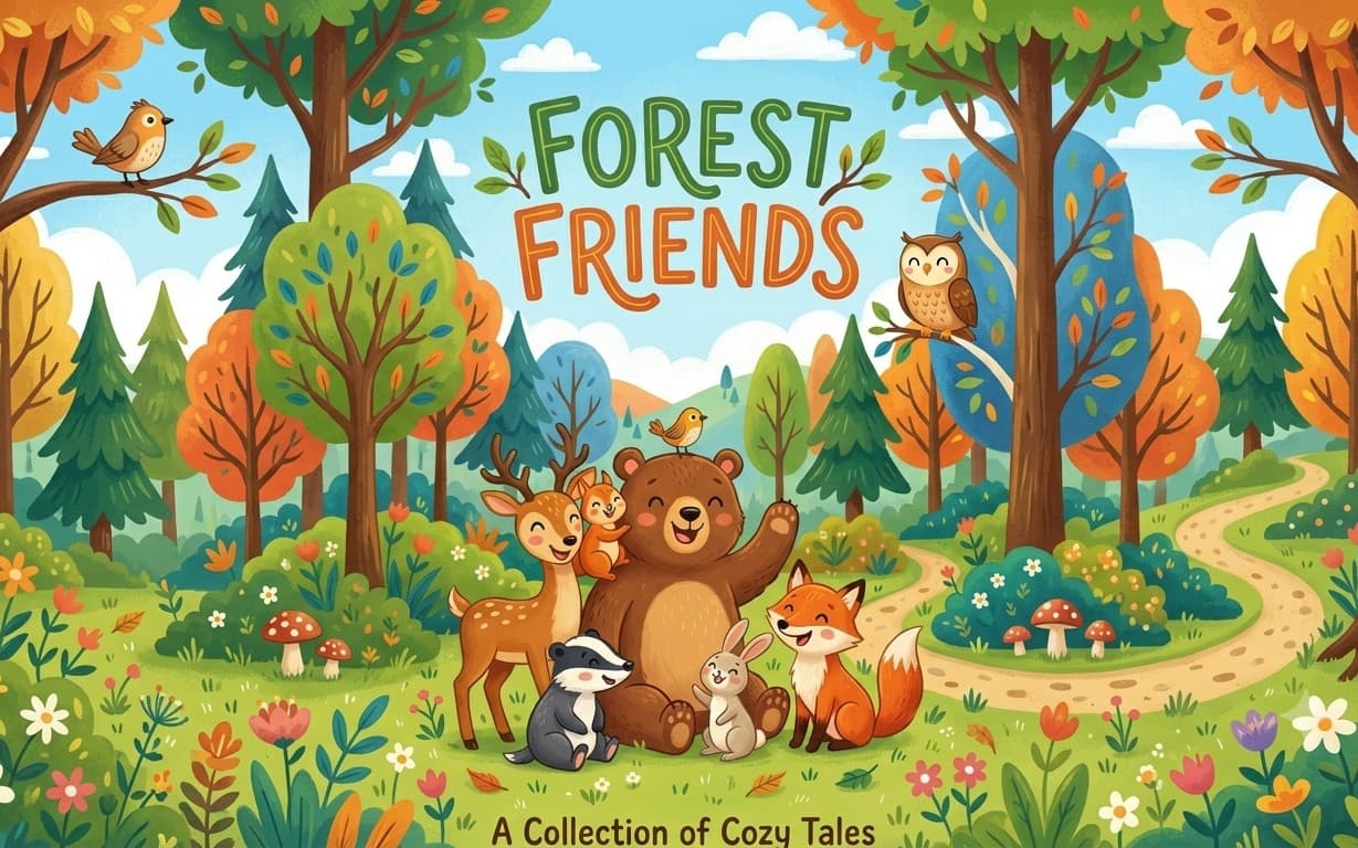 Forest Friends: A Collection of Cozy Tales – Printable Kids Coloring & Activity Book