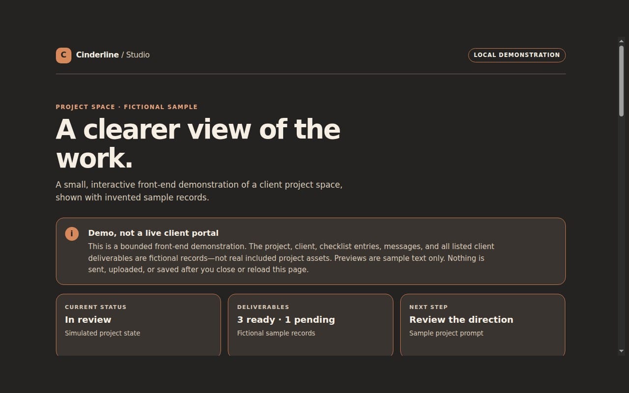 Cinderline Client Portal Starter