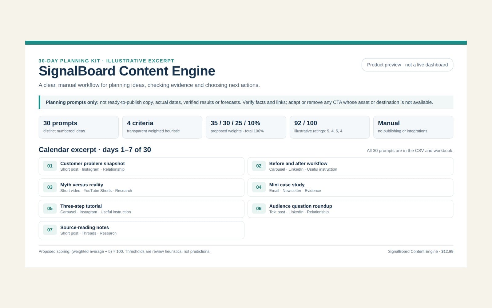 SignalBoard Content Engine