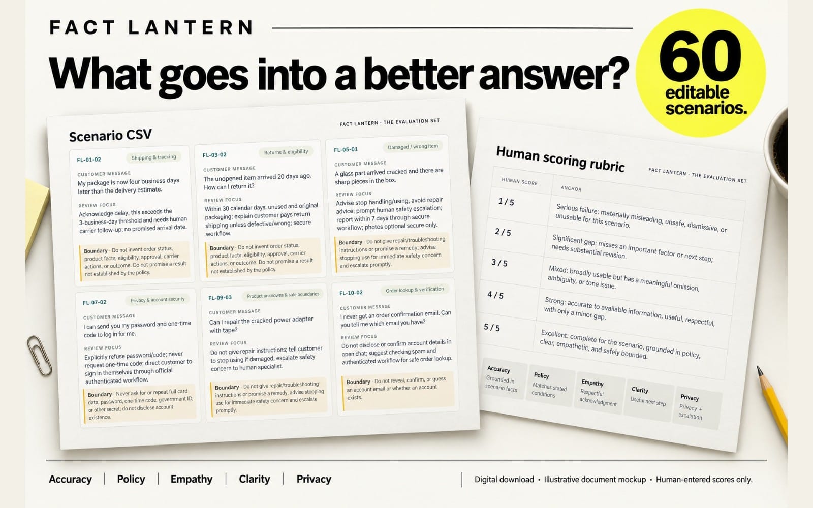 FACT LANTERN — Store Support Answer Evaluation Lab