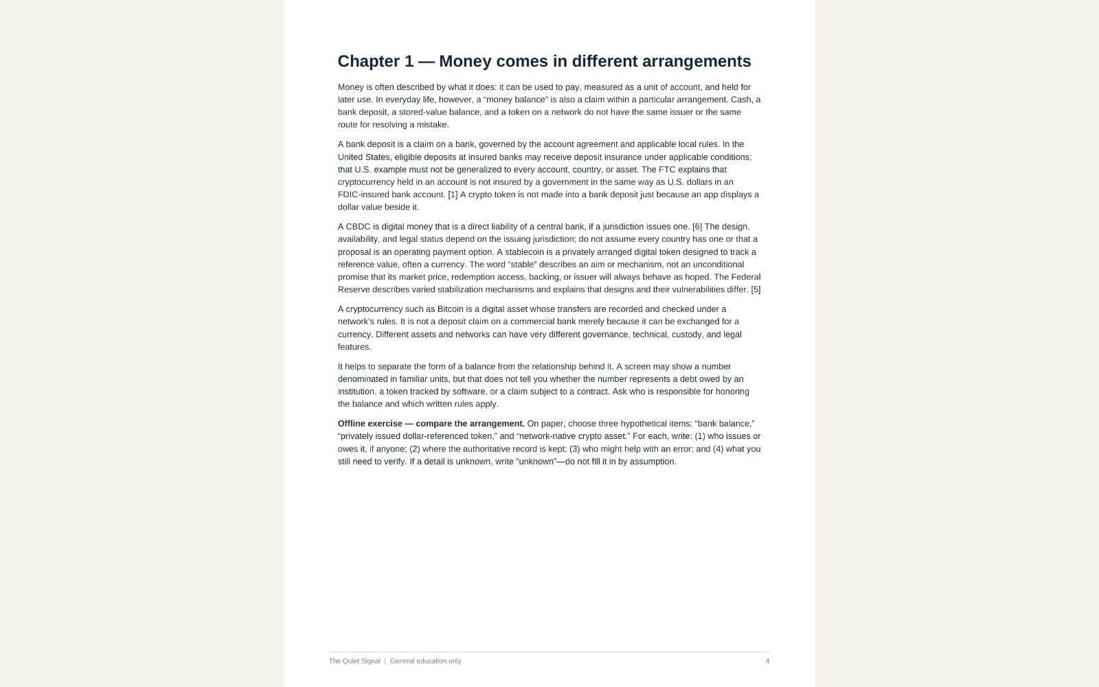 The Quiet Signal: A Beginner's Guide to Networked Money