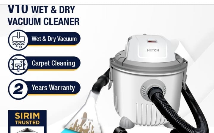 HETCH V10 Wet & Dry Vacuum Cleaner Vakum Basah & Kering