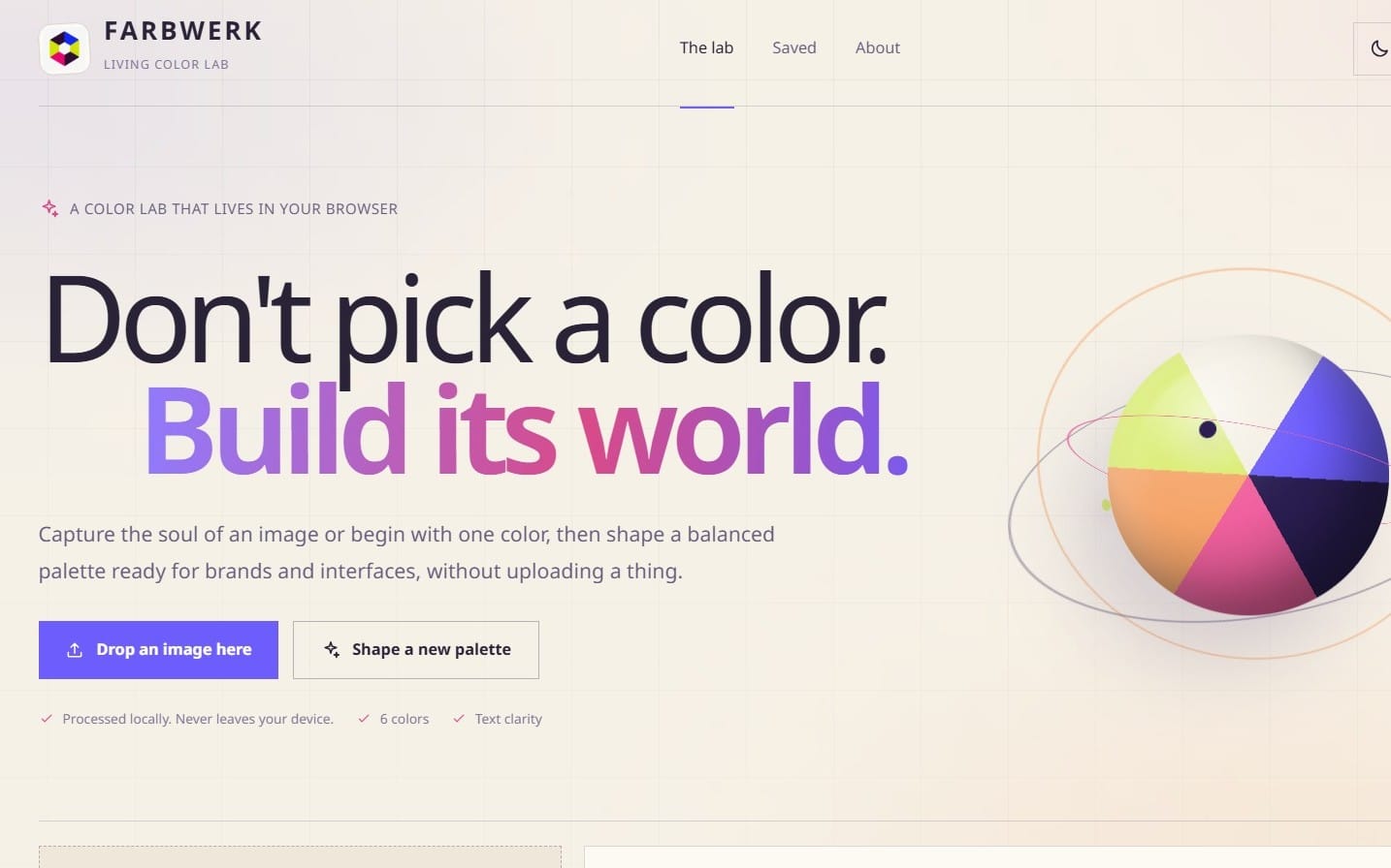 FARBWERK - Privacy-First Color Palette Lab