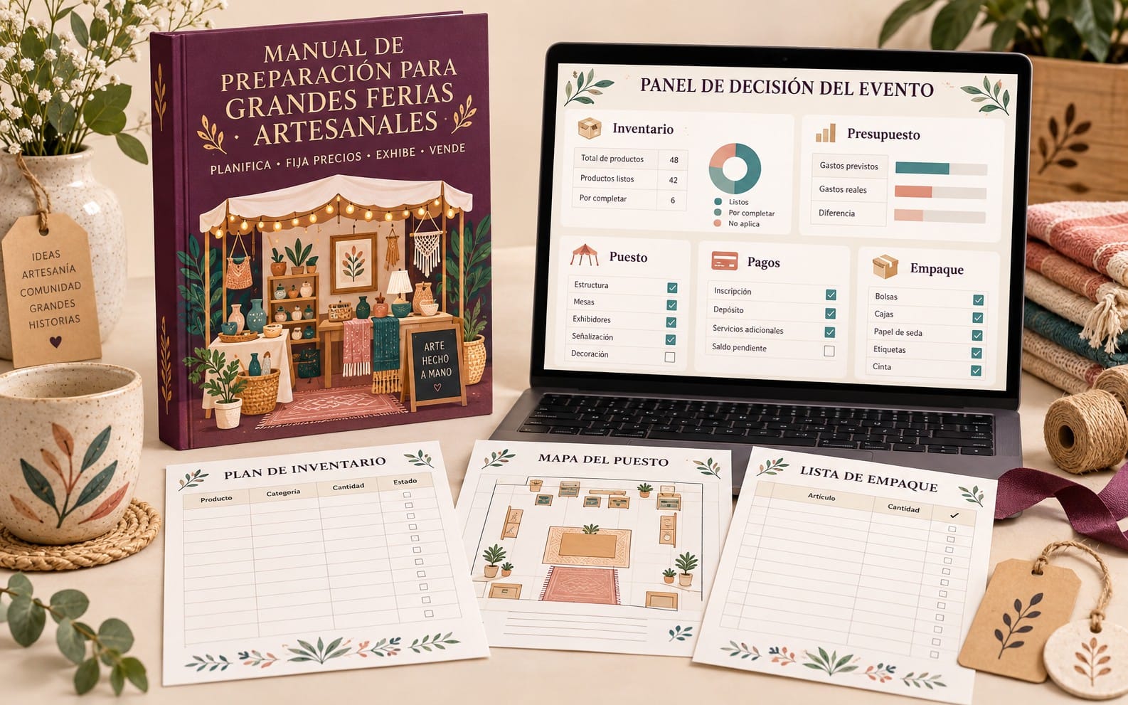 Kit de Preparación para Ferias Artesanales: Manual + Motor de Decisión en Excel
