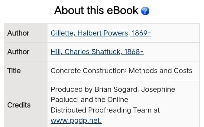 Concrete Construction:Methods and Costs