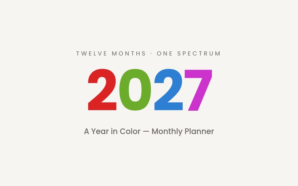 2027 Planner — A Year in Color