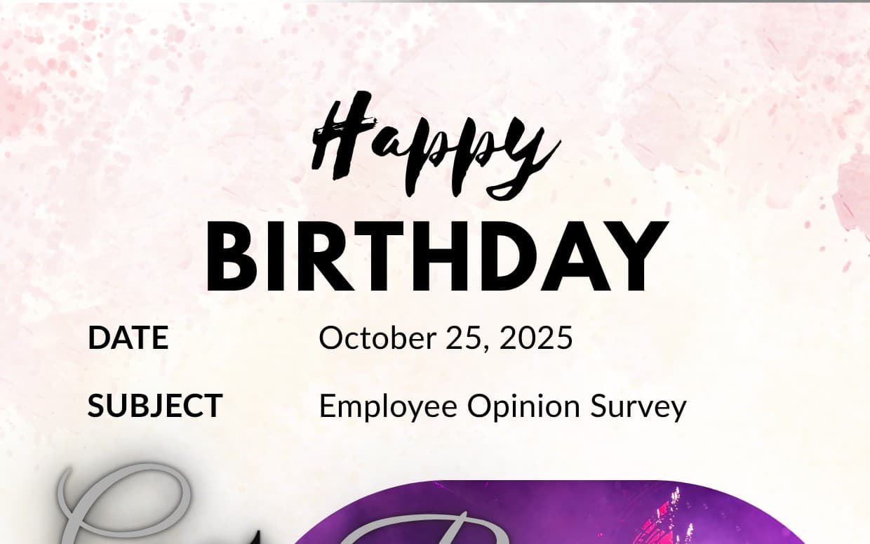 Birthday template