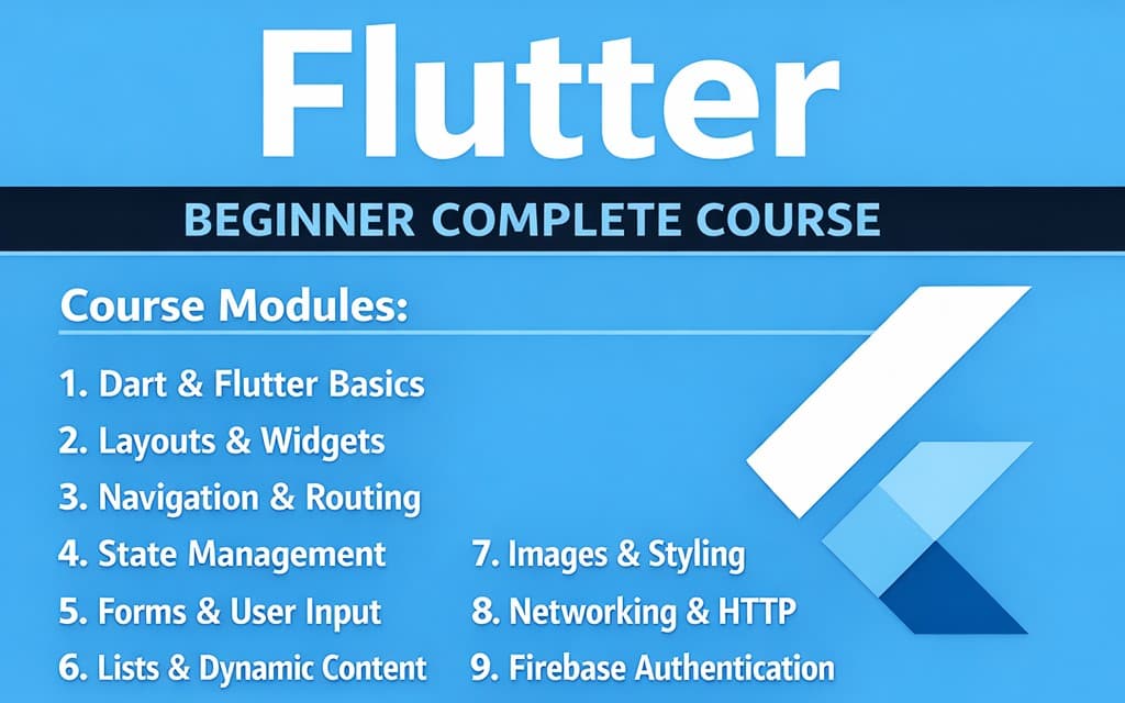 Flutter Beginner Complete Course