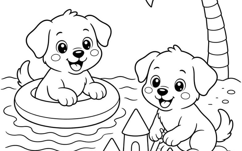 Cute Animals Coloring Pages Pack