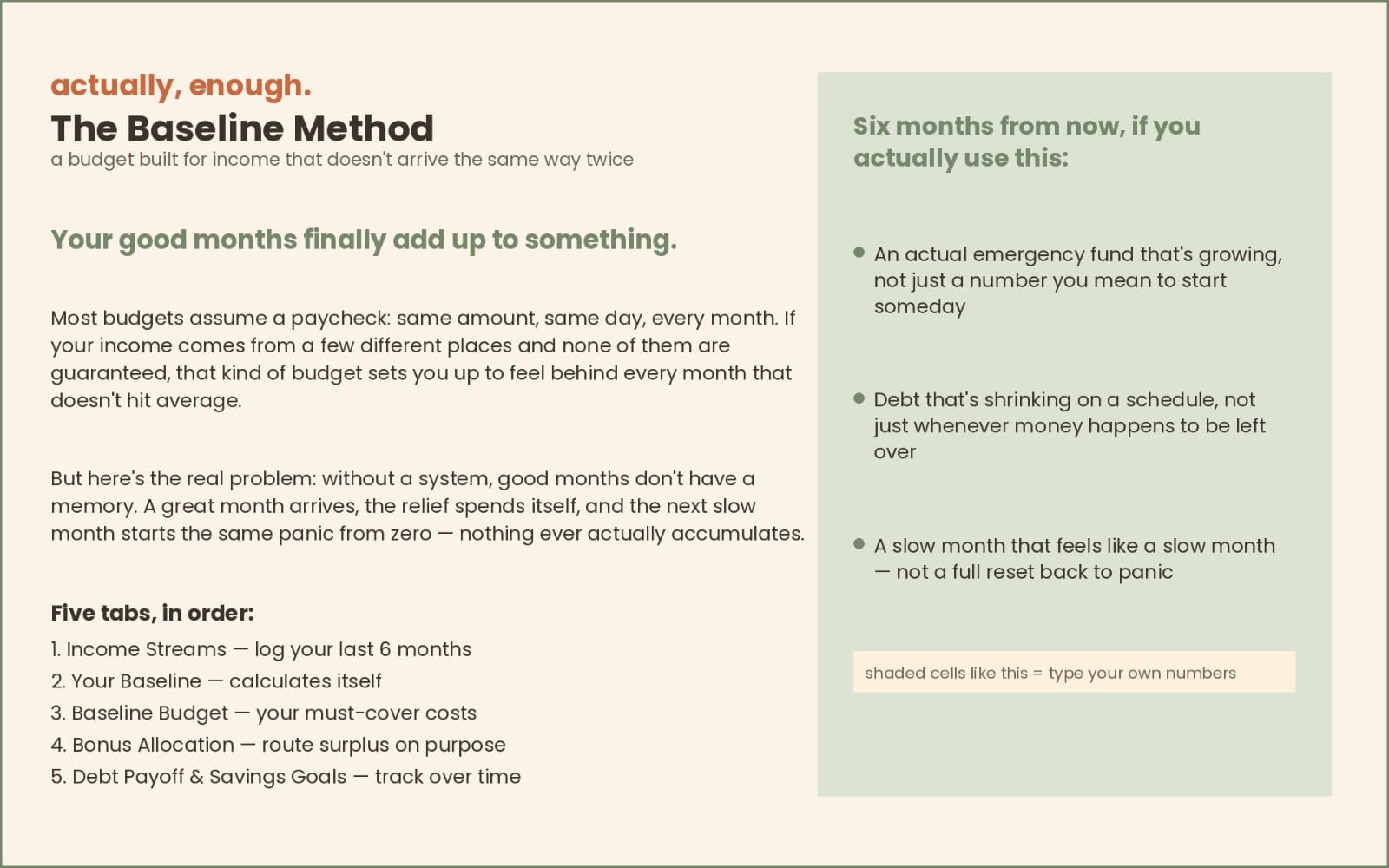 The Baseline Method