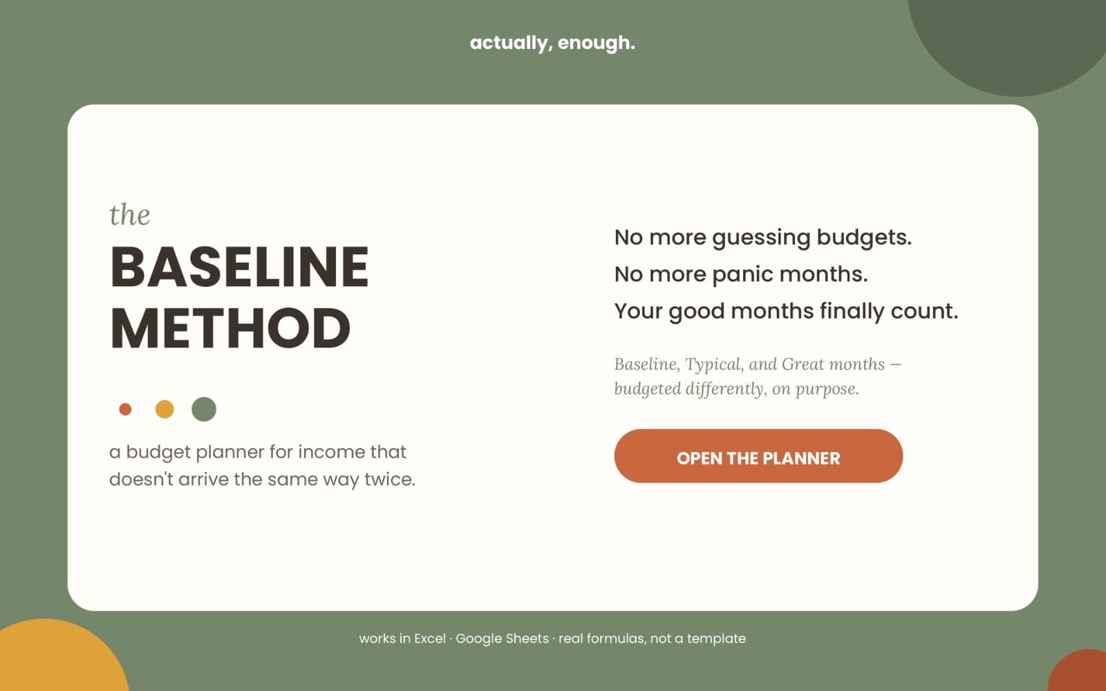 The Baseline Method