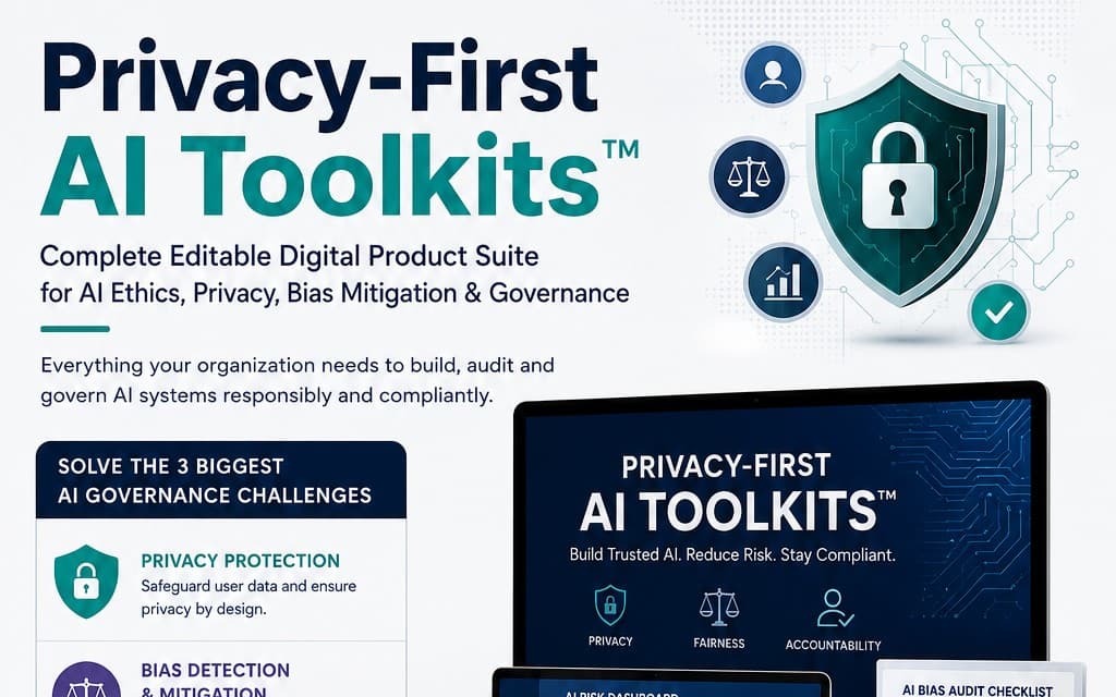 Privacy-First AI Toolkits™ Complete Editable Digital Product Suite for AI Ethics, Privacy, Bias Mitigation & Governance
