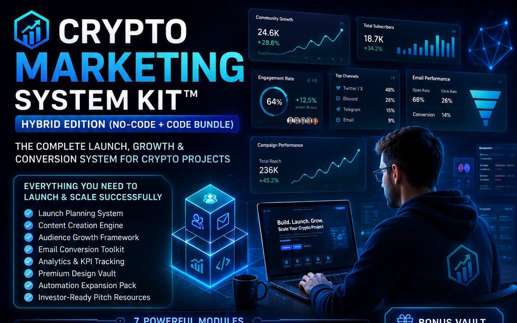 Crypto Marketing System Kit™ Hybrid Edition (No-Code + Code Bundle)