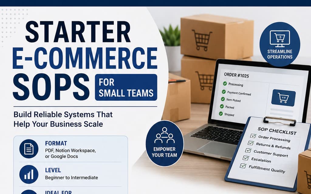 Starter E-Commerce SOPs for Small Teams: Build Reliable Systems That Help Your Business Scale