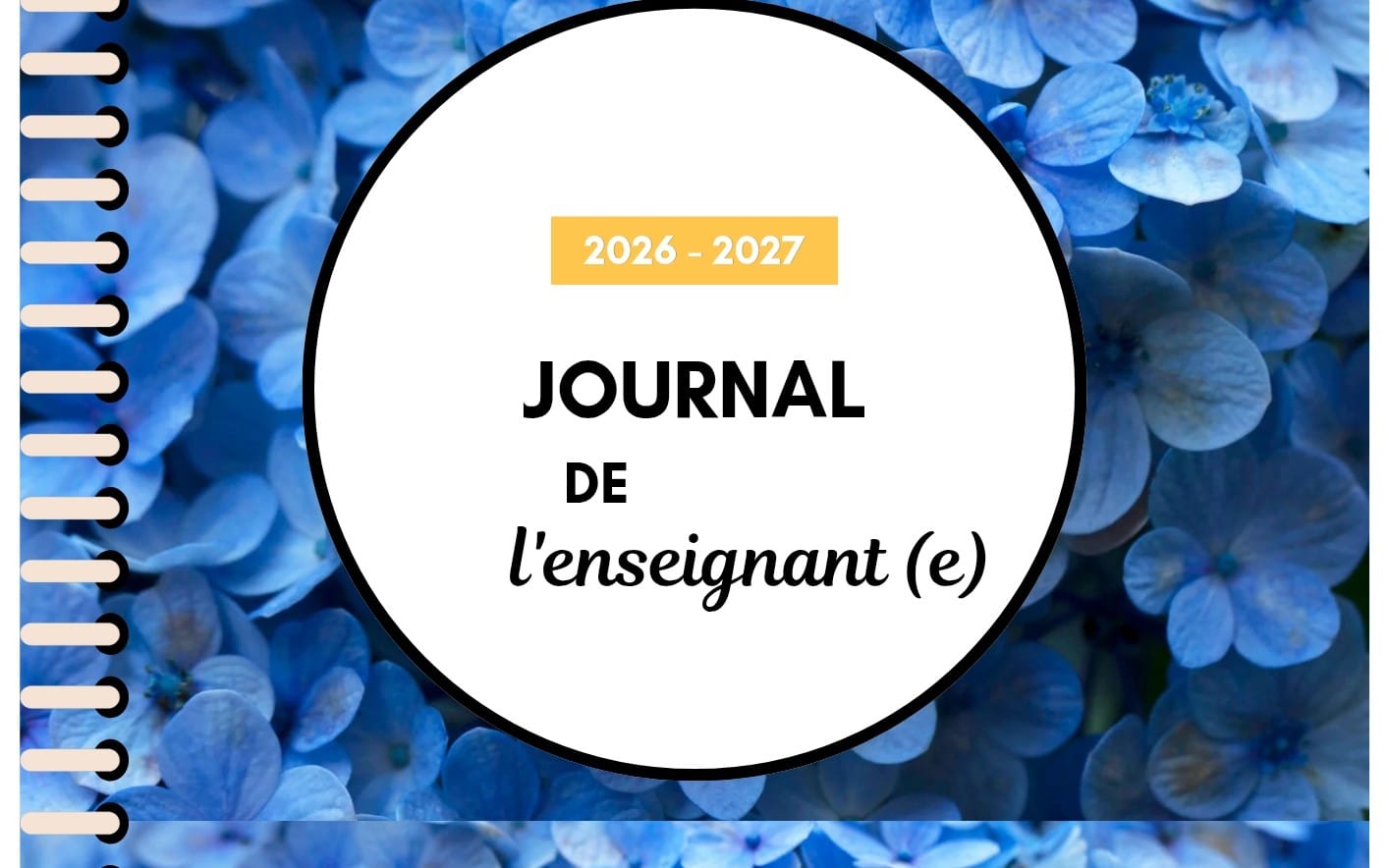 Mon Journal de Maîtresse 2026/2027 — Planner Enseignante Maternelle Imprimable (Style Floral)